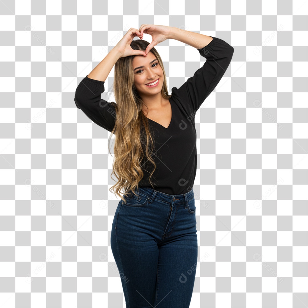 Mulher Fazendo Gestos PNG Transparente