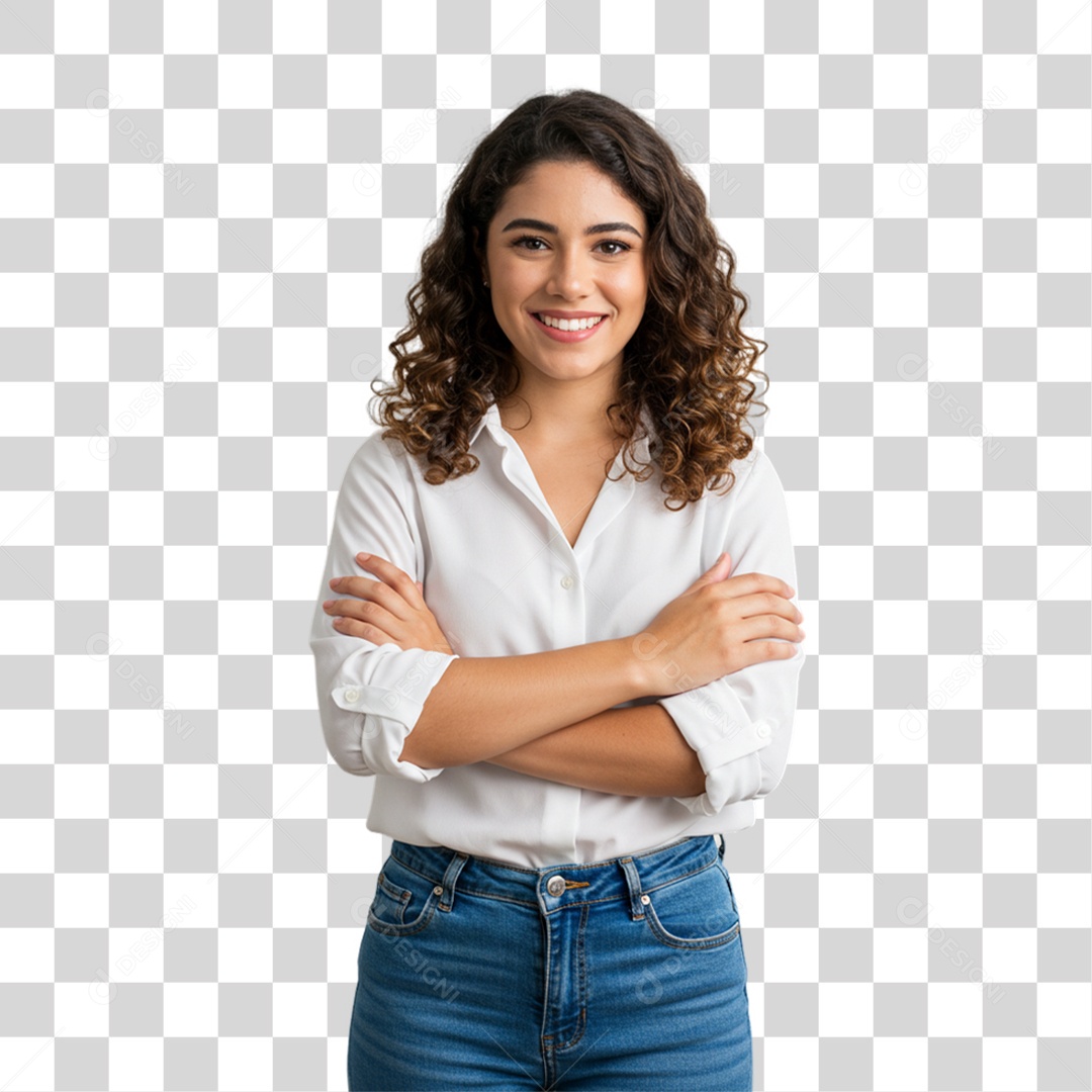 Mulher Fazendo Gestos PNG Transparente