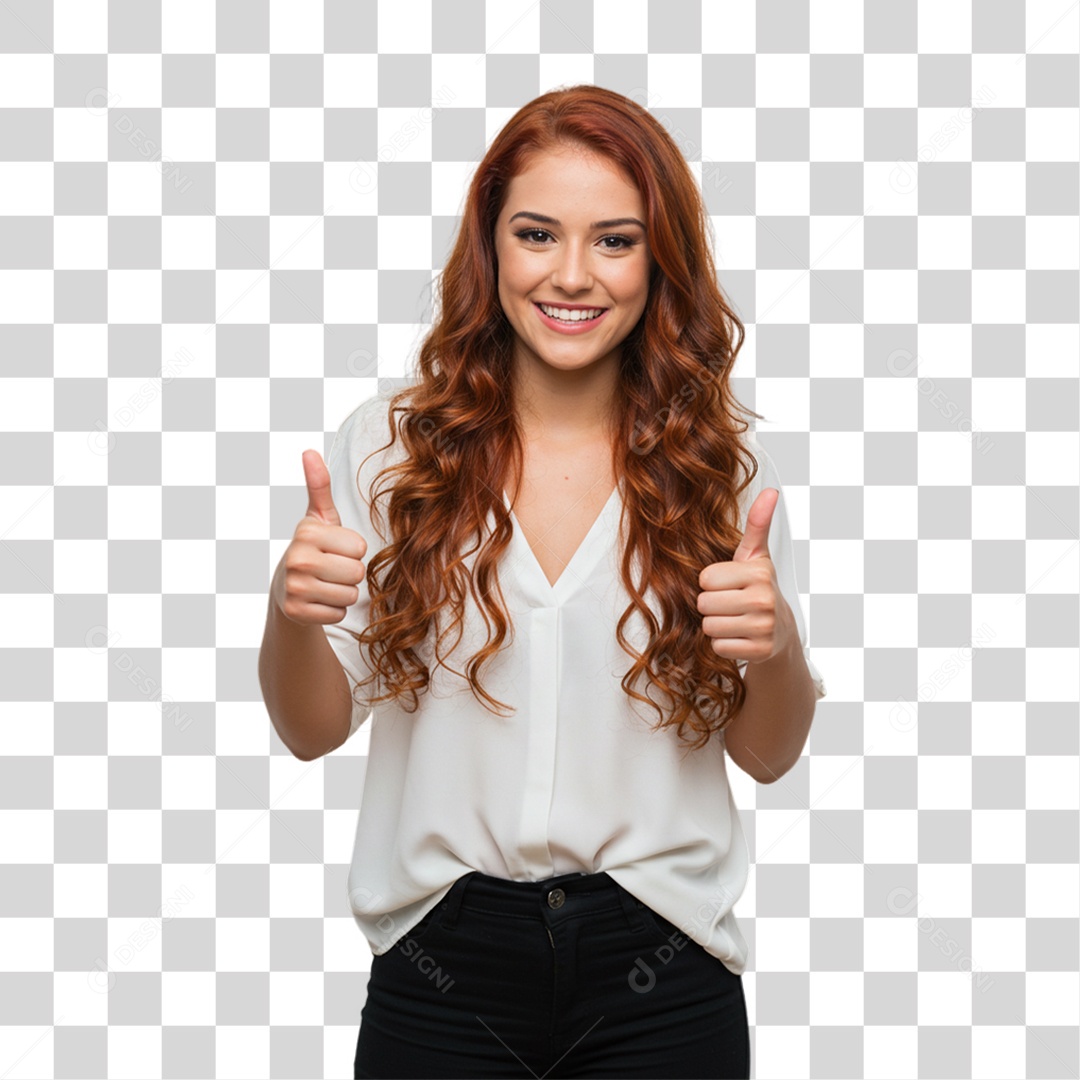 Mulher Fazendo Gestos PNG Transparente