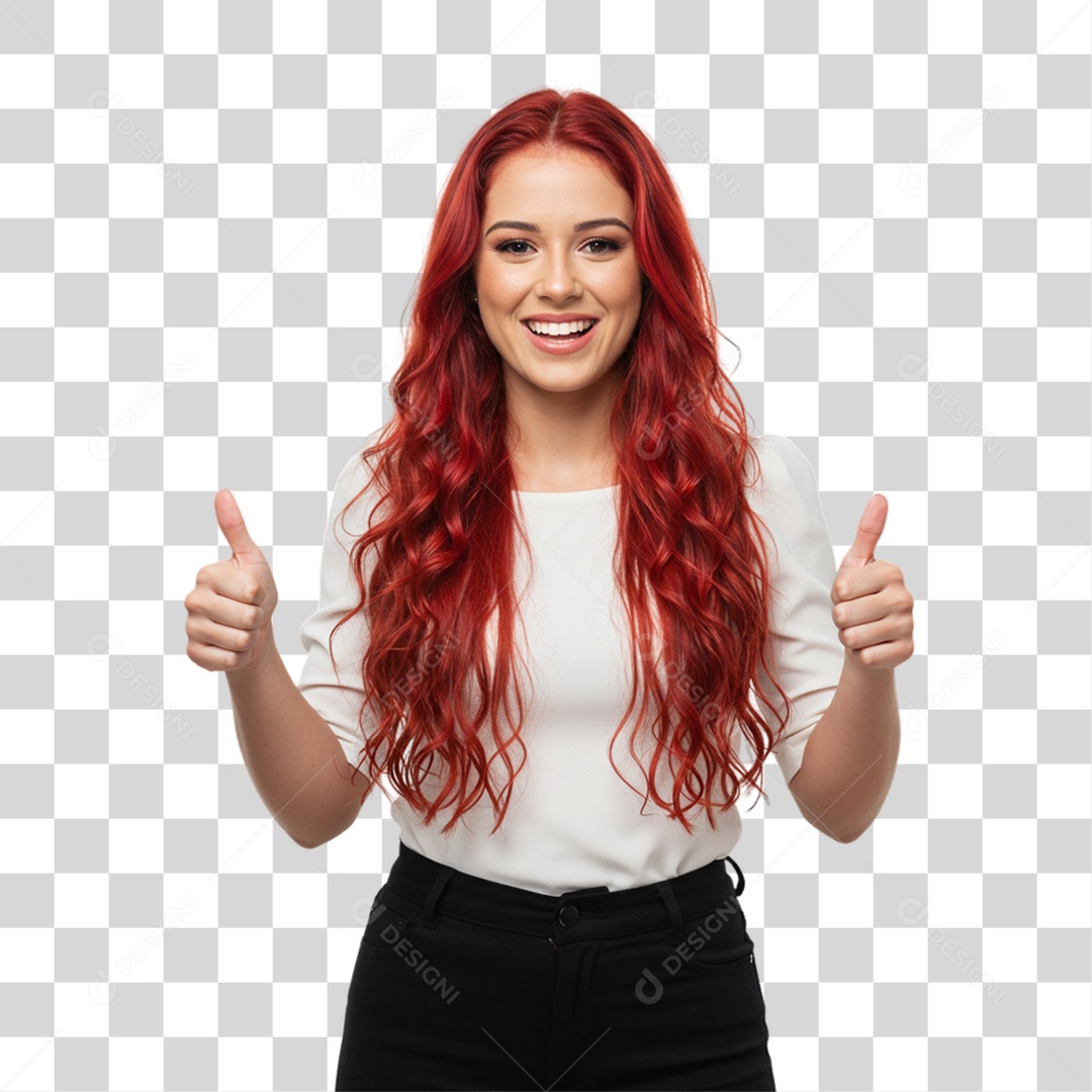 Mulher Fazendo Gestos PNG Transparente