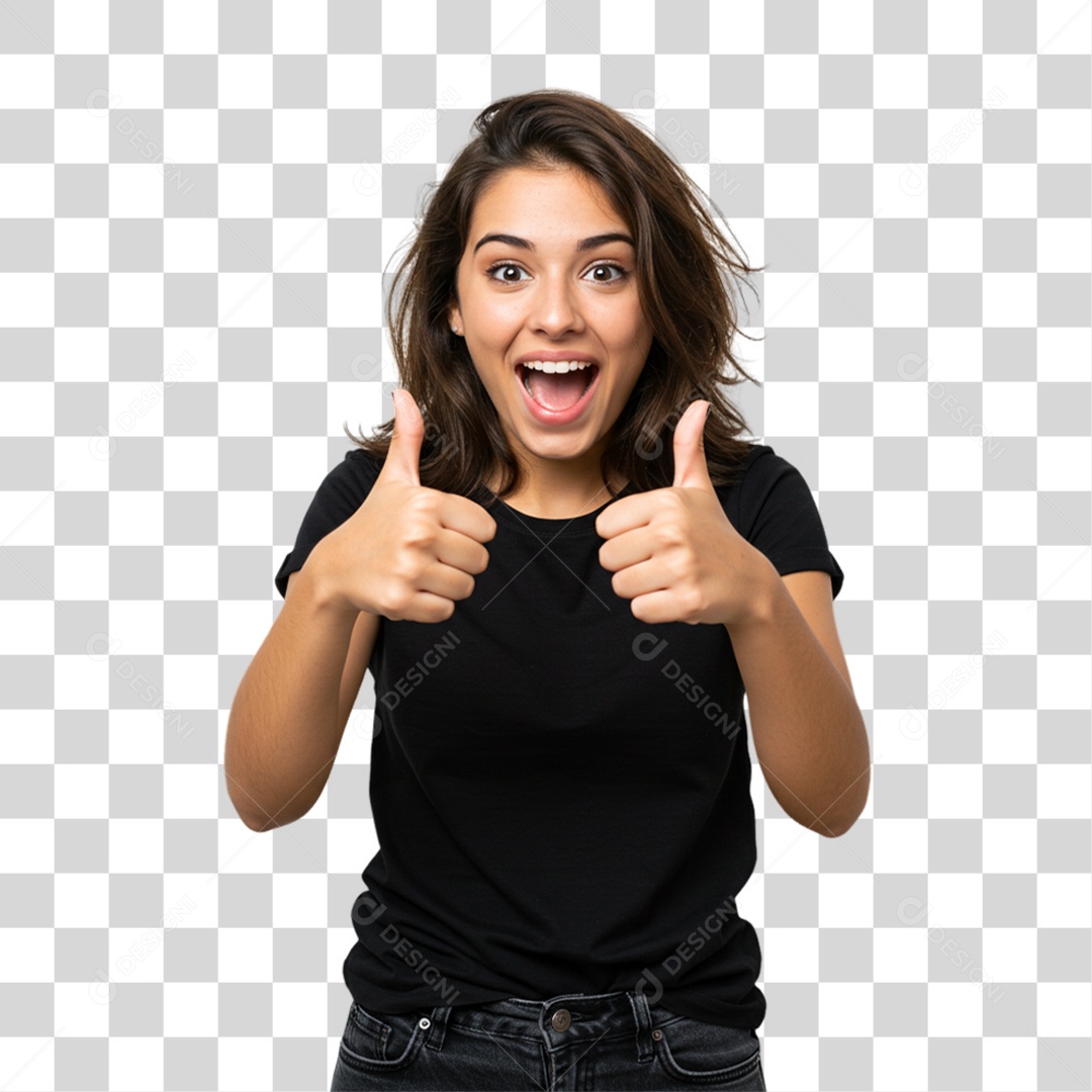 Mulher Fazendo Gestos PNG Transparente