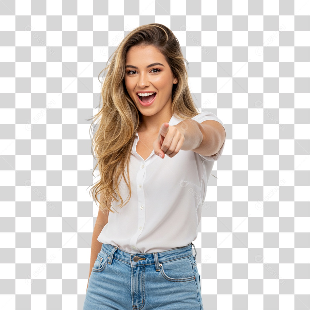 Mulher Fazendo Gestos PNG Transparente