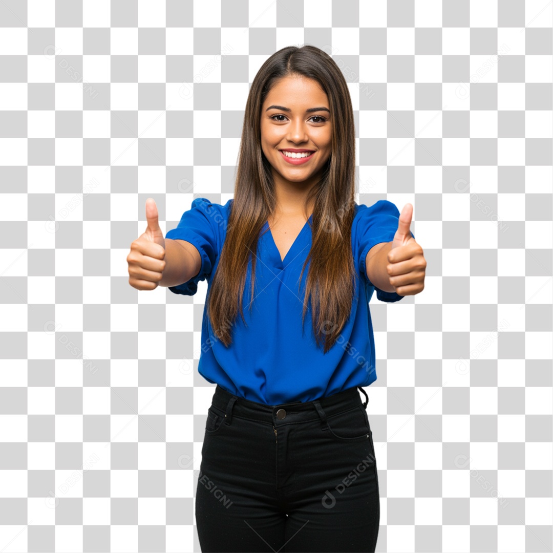 Mulher Fazendo Gestos PNG Transparente