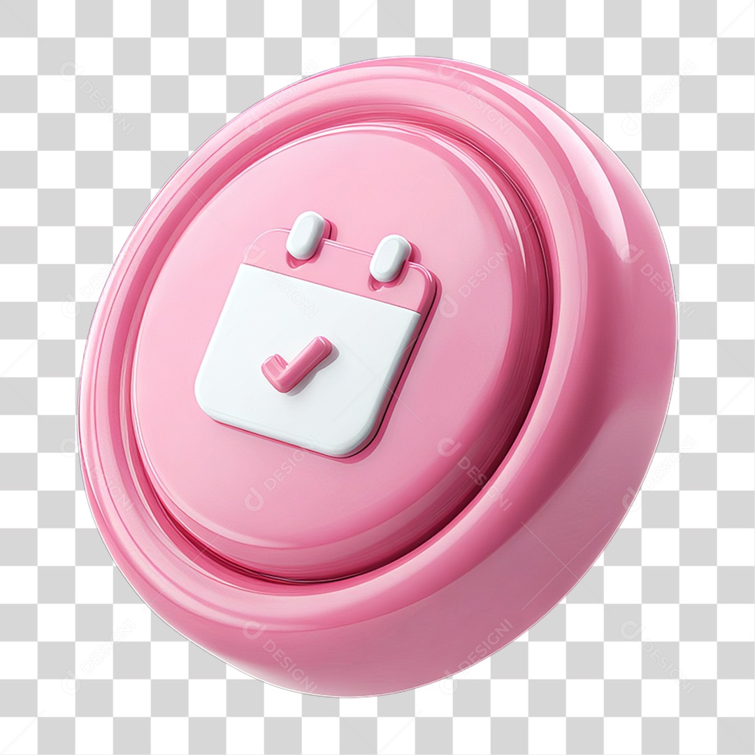 Ícone 3D Calendário Datas PNG Transparente