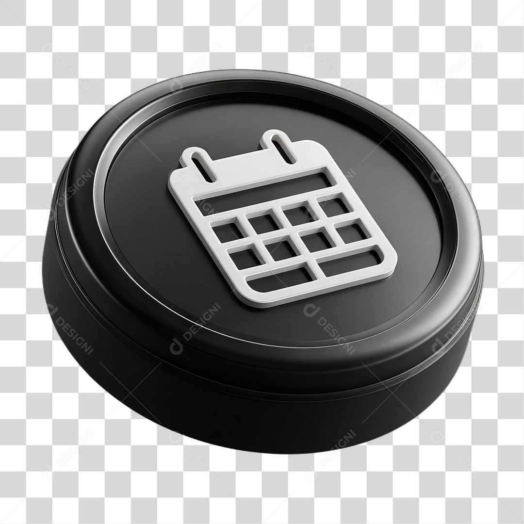 Ícone 3D Calendário Datas PNG Transparente