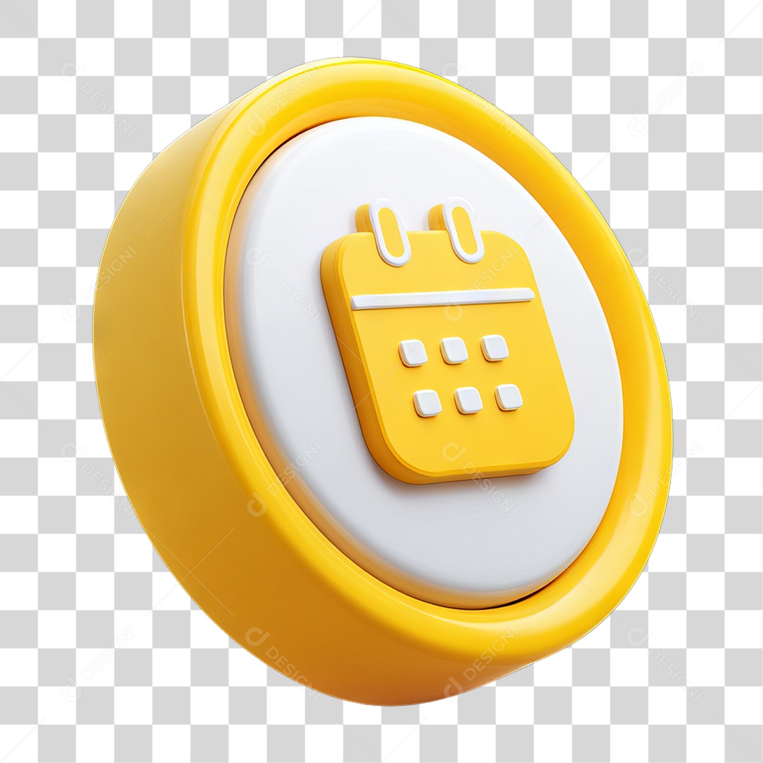 Ícone 3D Calendário Datas PNG Transparente
