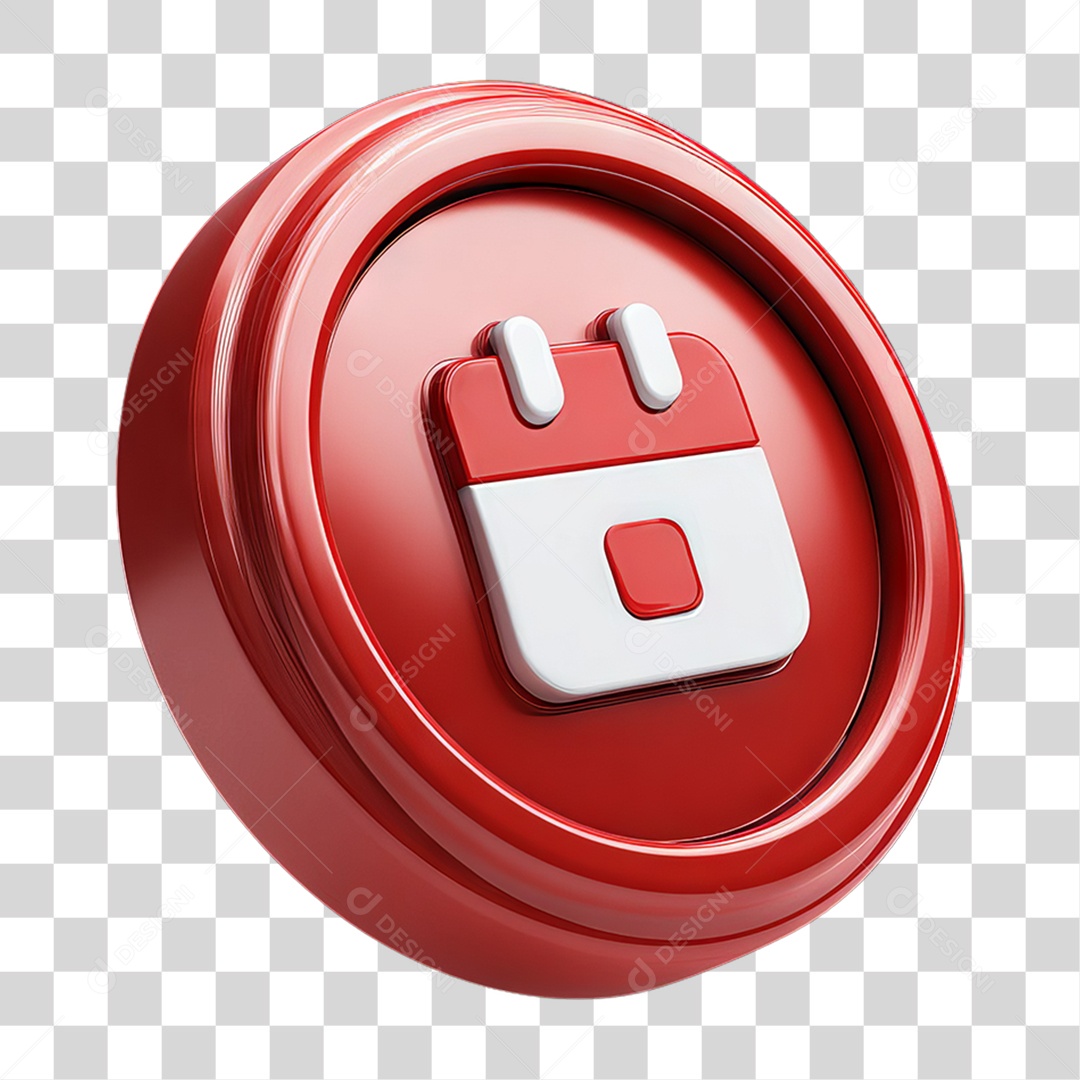 Ícone 3D Calendário Datas PNG Transparente