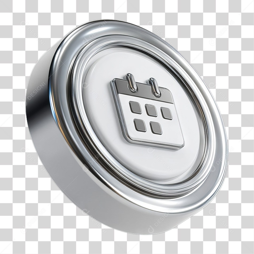 Ícone 3D Calendário Datas PNG Transparente