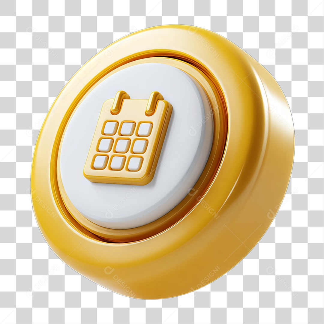 Ícone 3D Calendário Datas PNG Transparente