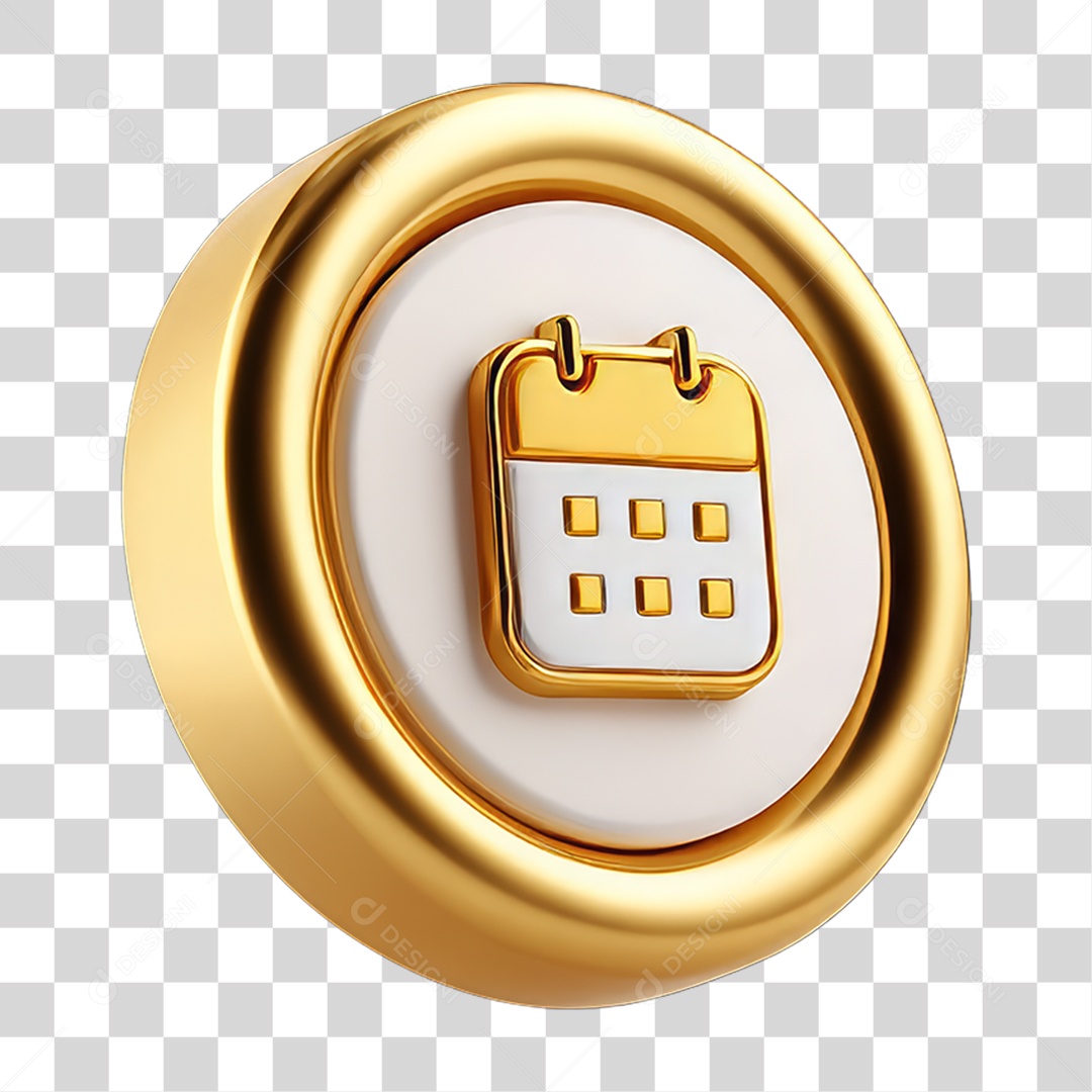 Ícone 3D Calendário Datas PNG Transparente