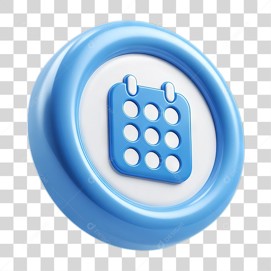 Ícone 3D Calendário Datas PNG Transparente