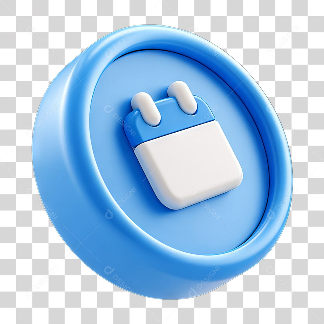 Ícone 3D Calendário Datas PNG Transparente