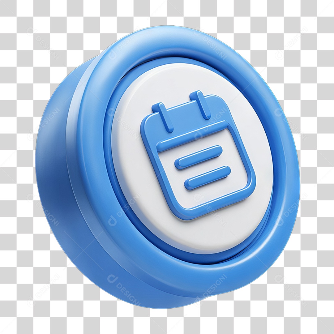 Ícone 3D Calendário Datas PNG Transparente