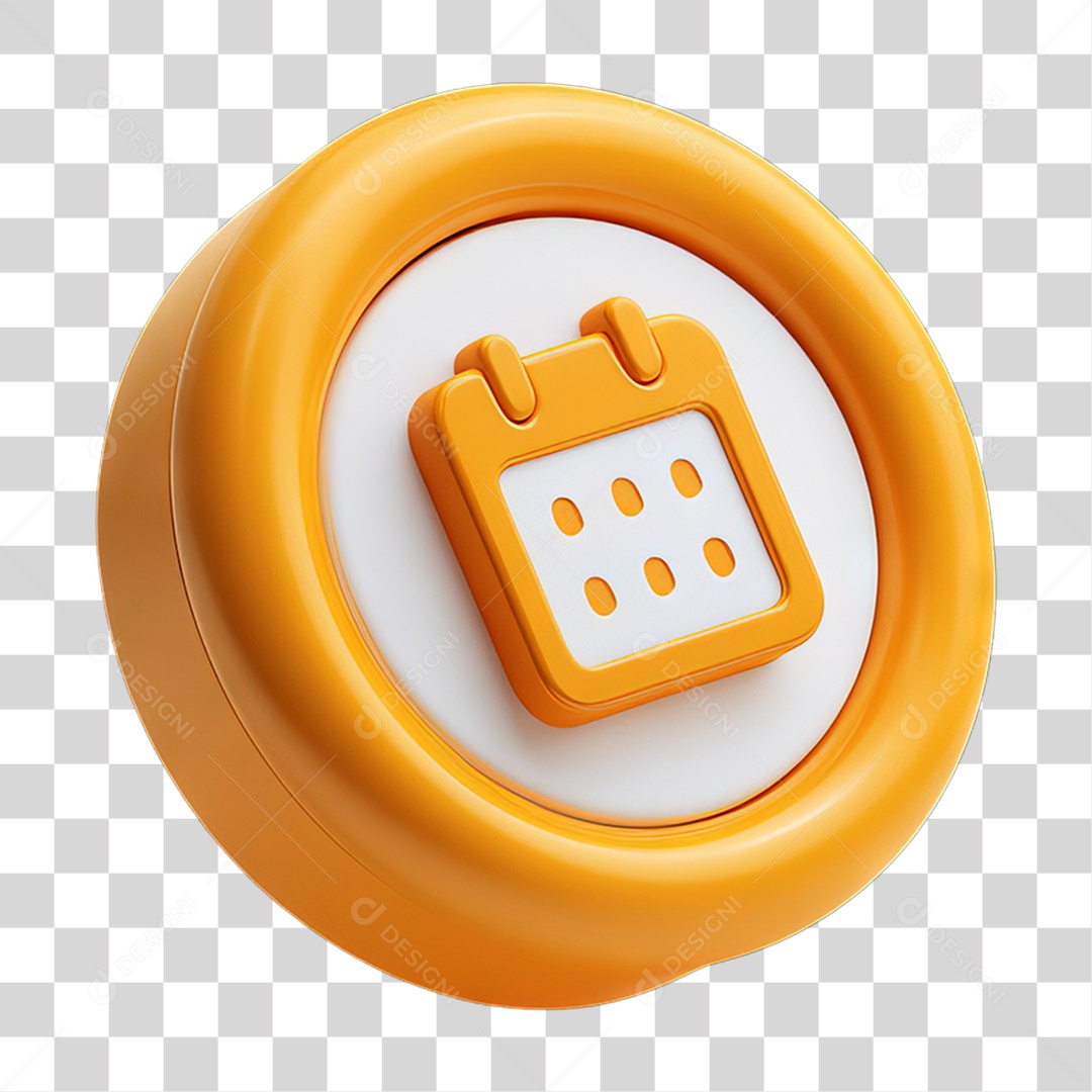 Ícone 3D Calendário Datas PNG Transparente