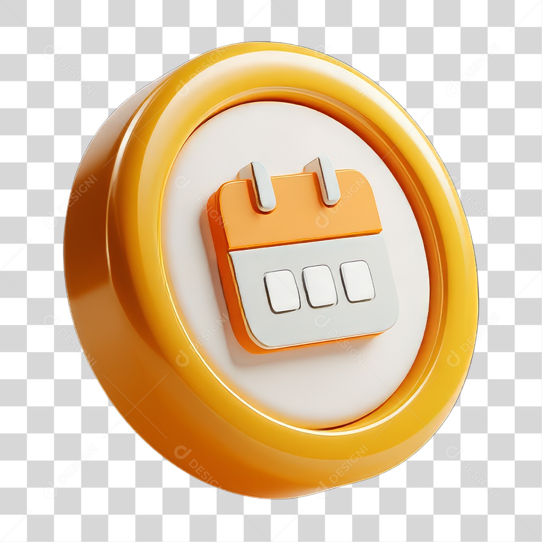 Ícone 3D Calendário Datas PNG Transparente