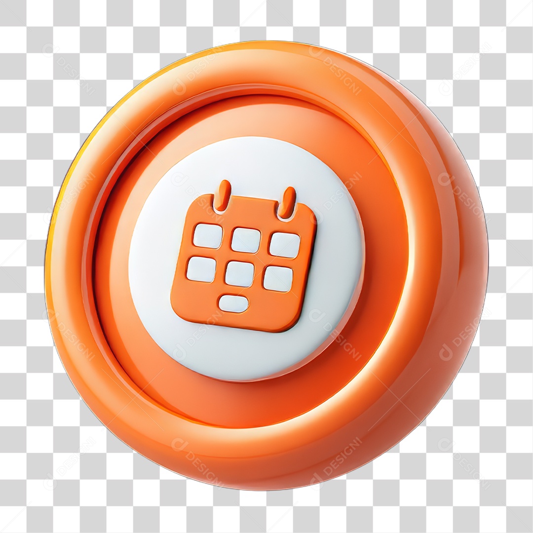 Ícone 3D Calendário Datas PNG Transparente