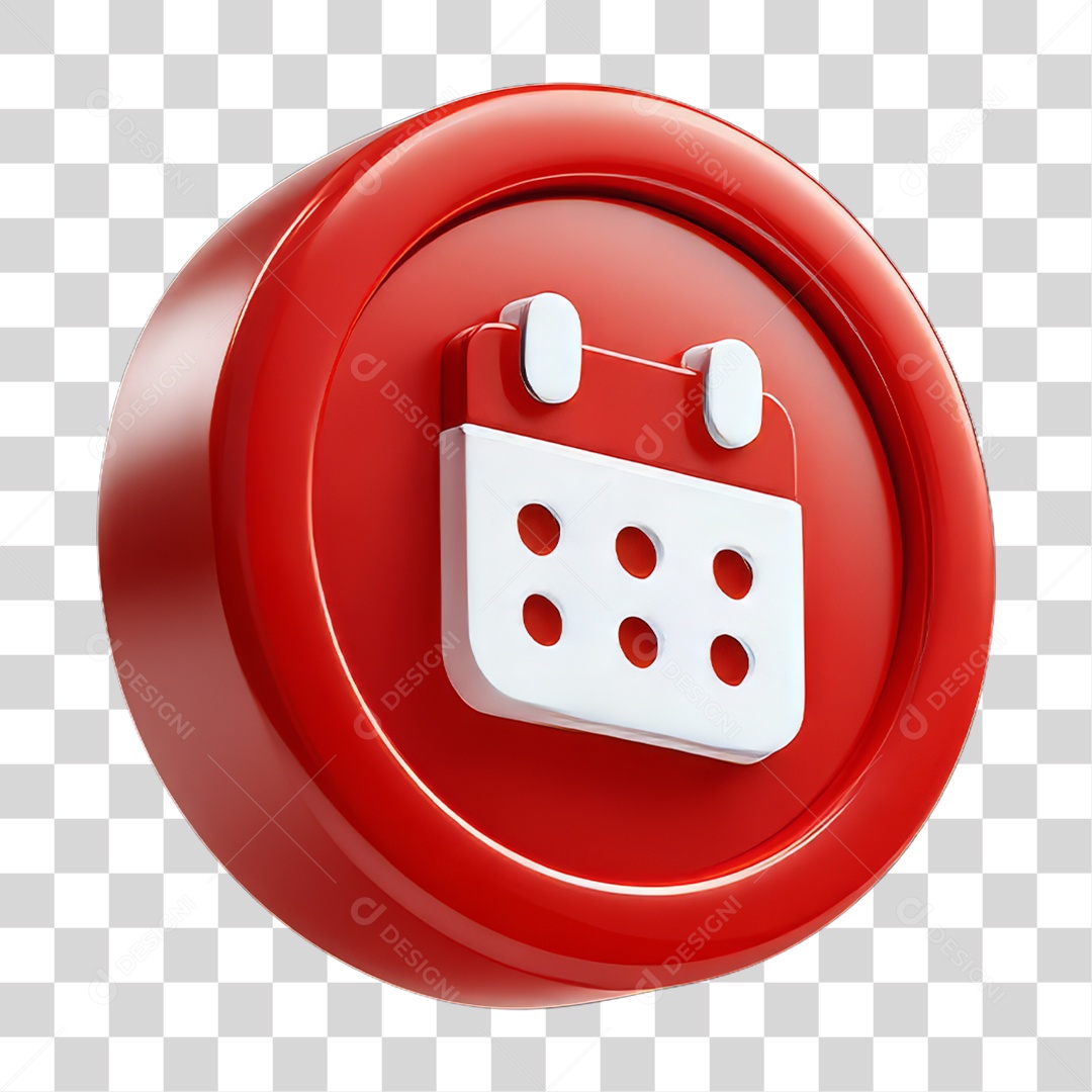 Ícone 3D Calendário Datas PNG Transparente