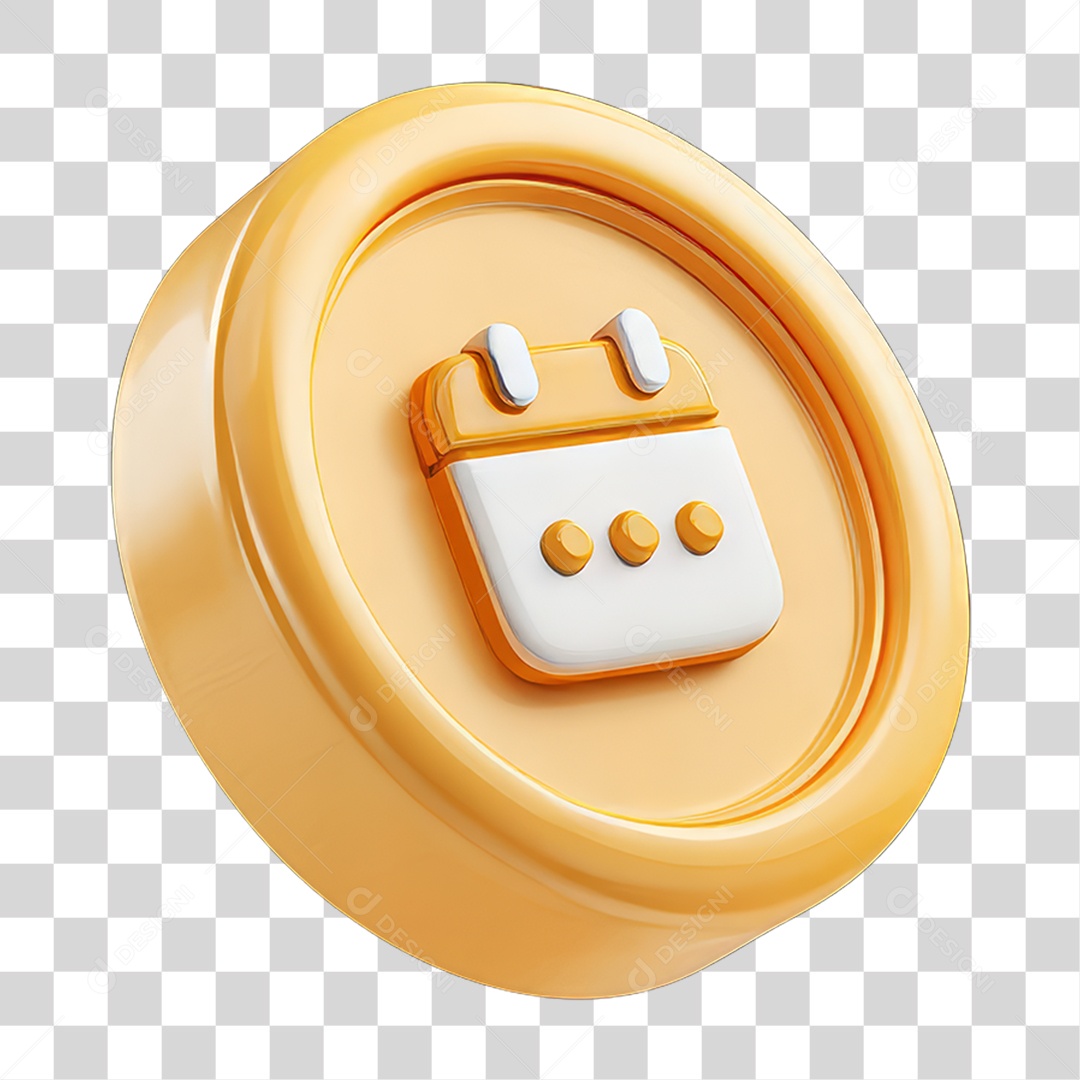 Ícone 3D Calendário Datas PNG Transparente