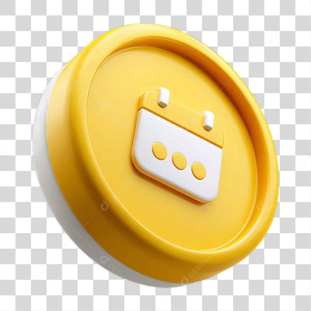 Ícone 3D Calendário Datas PNG Transparente