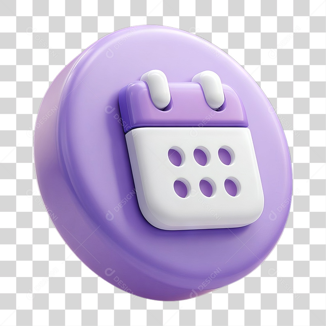 Ícone 3D Calendário Datas PNG Transparente