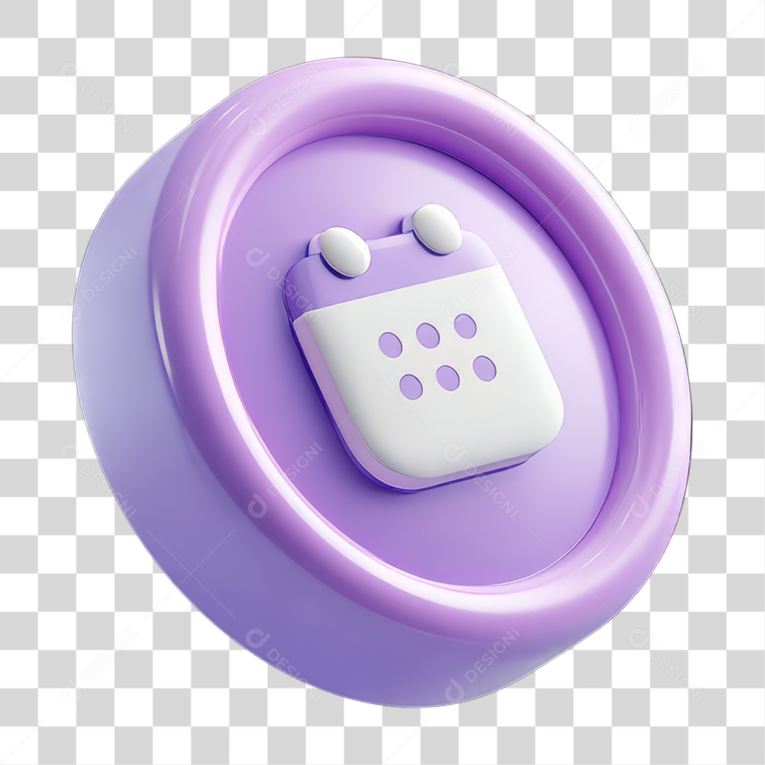 Ícone 3D Calendário Datas PNG Transparente