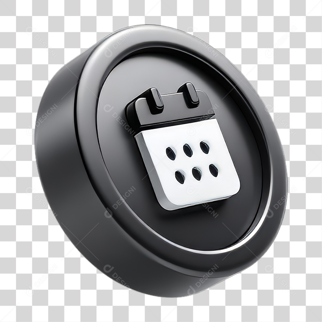 Ícone 3D Calendário Datas PNG Transparente