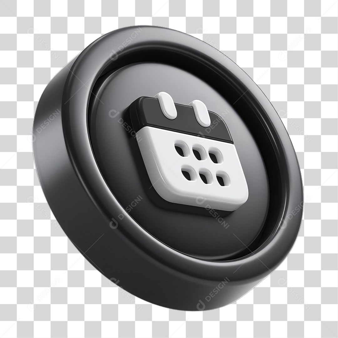 Ícone 3D Calendário Datas PNG Transparente