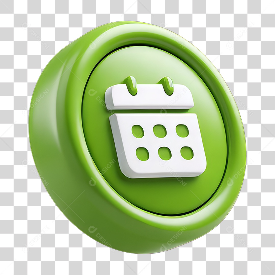 Ícone 3D Calendário Datas PNG Transparente