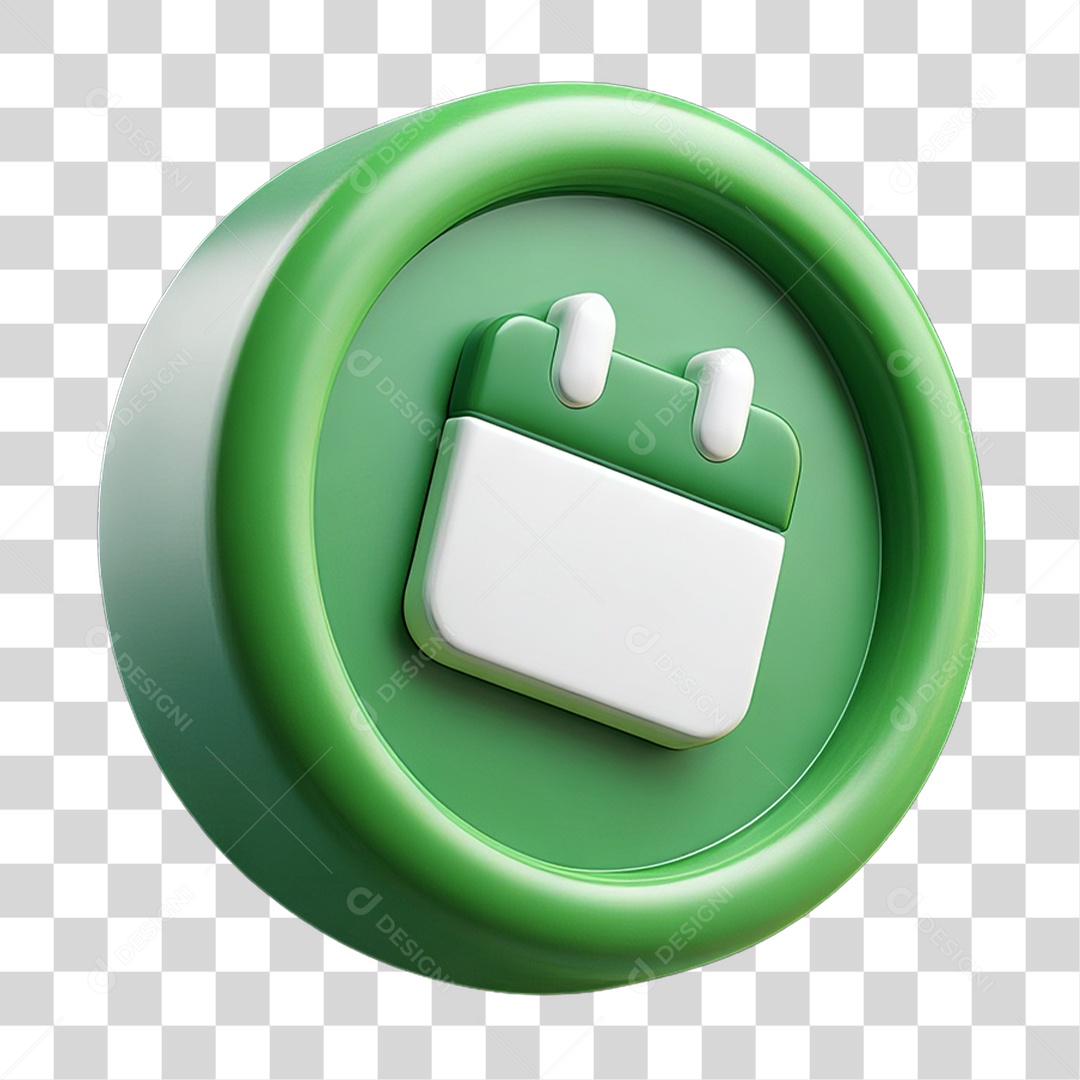 Ícone 3D Calendário Datas PNG Transparente