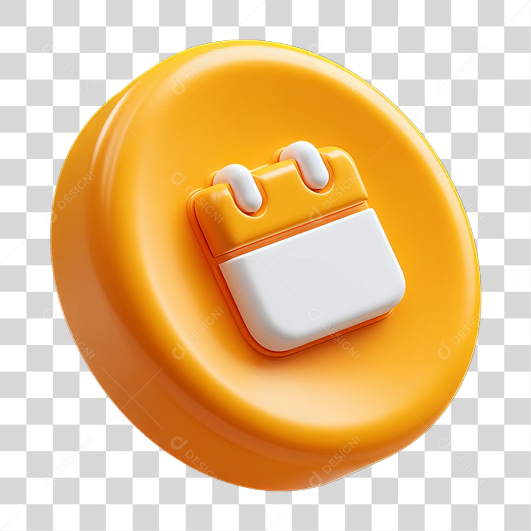 Ícone 3D Calendário Datas PNG Transparente