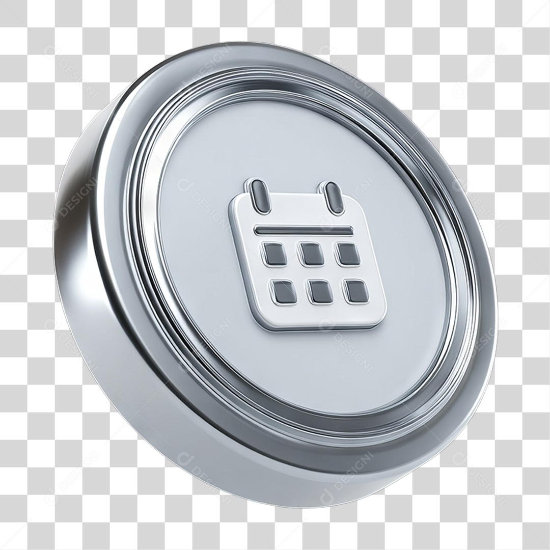 Ícone 3D Calendário Datas PNG Transparente