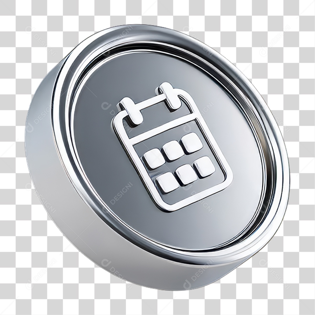 Ícone 3D Calendário Datas PNG Transparente