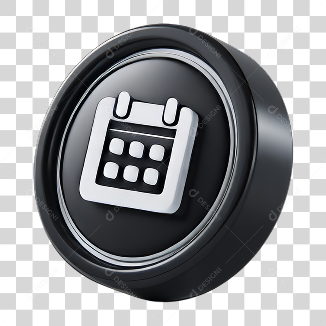 Ícone 3D Calendário Datas PNG Transparente