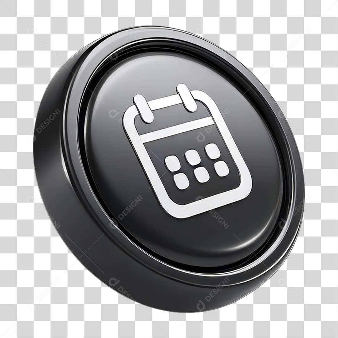 Ícone 3D Calendário Datas PNG Transparente