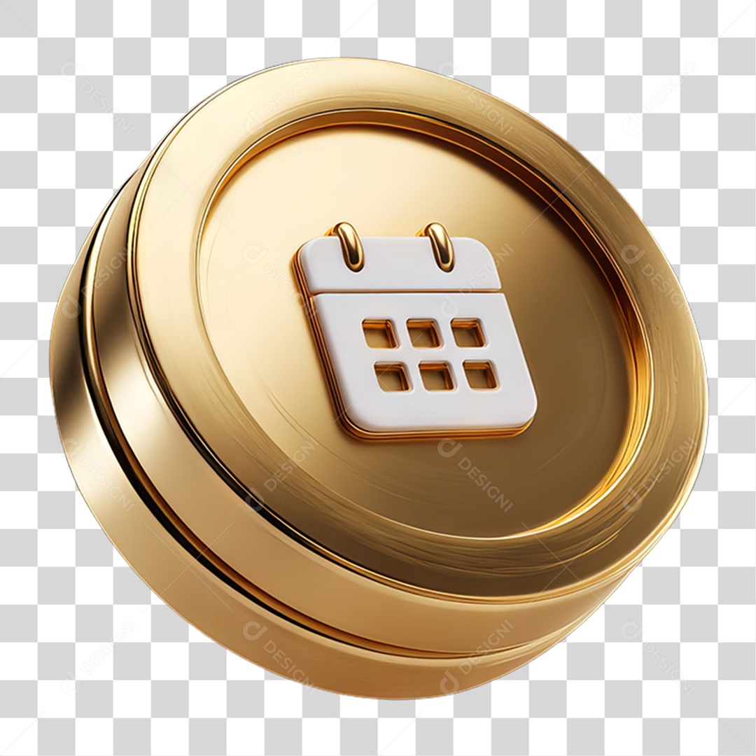 Ícone 3D Calendário Datas PNG Transparente