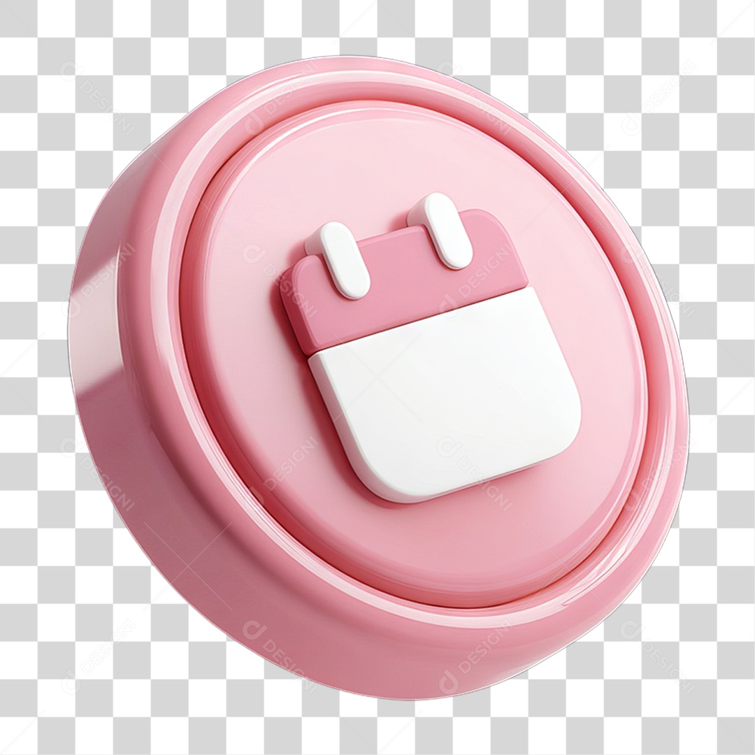 Ícone 3D Calendário Datas PNG Transparente