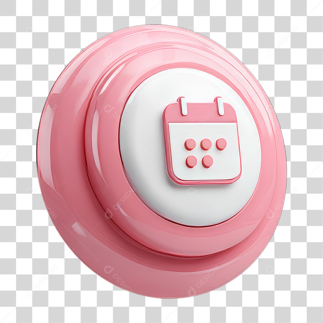 Ícone 3D Calendário Datas PNG Transparente