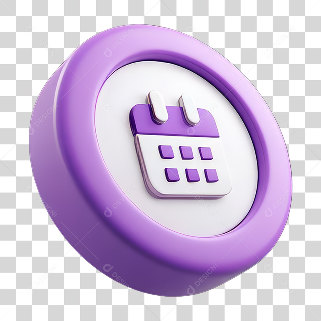Ícone 3D Calendário Datas PNG Transparente