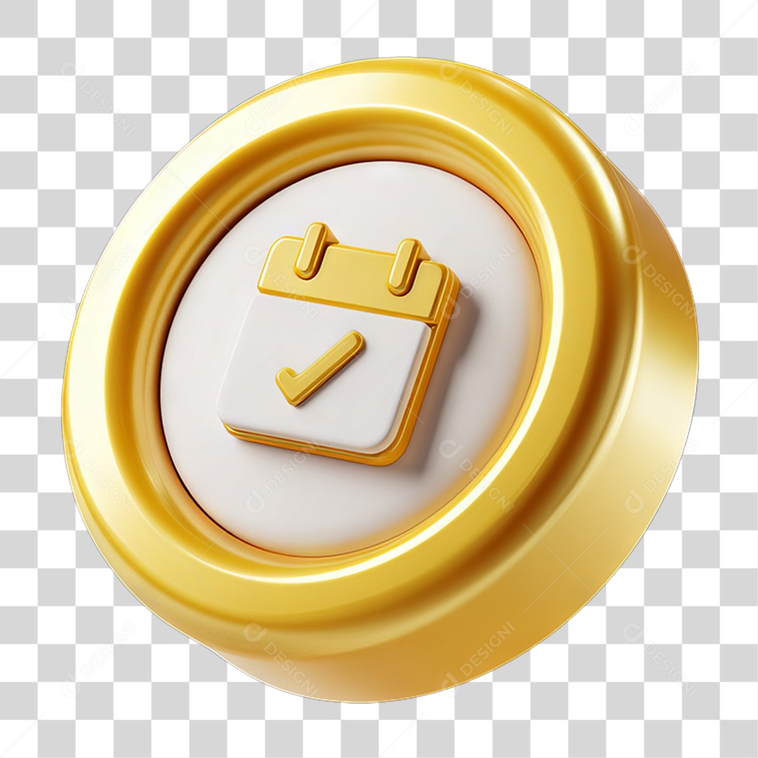 Ícone 3D Calendário Datas PNG Transparente