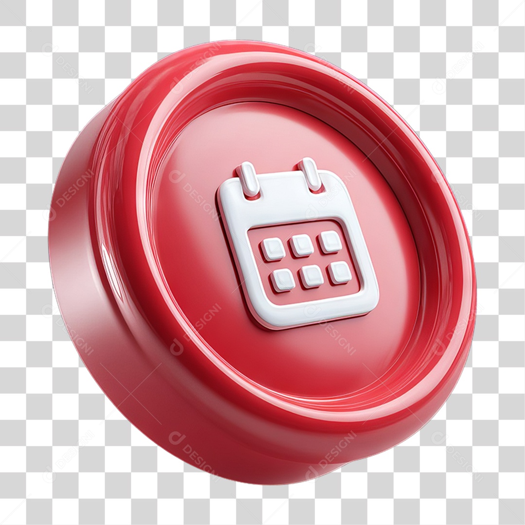 Ícone 3D Calendário Datas PNG Transparente