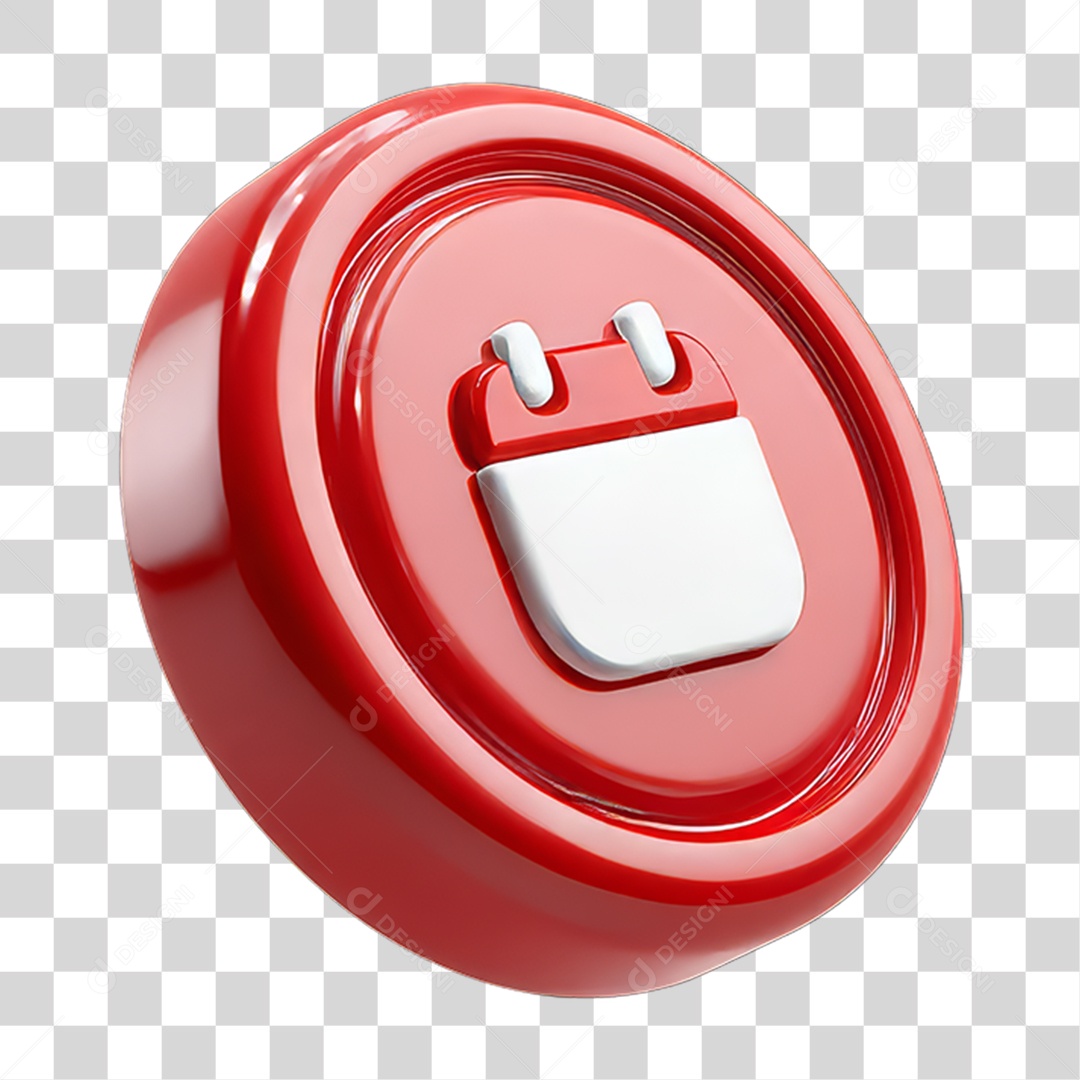 Ícone 3D Calendário Datas PNG Transparente