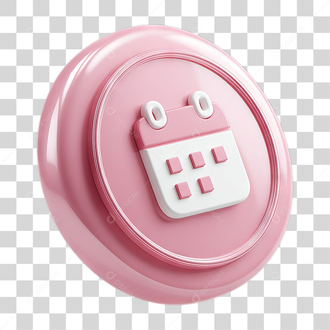 Ícone 3D Calendário Datas PNG Transparente