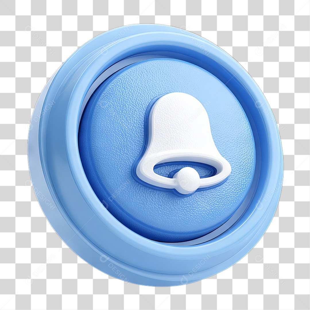 Ícone 3D Sinal Lembrete Sinos PNG Transparente