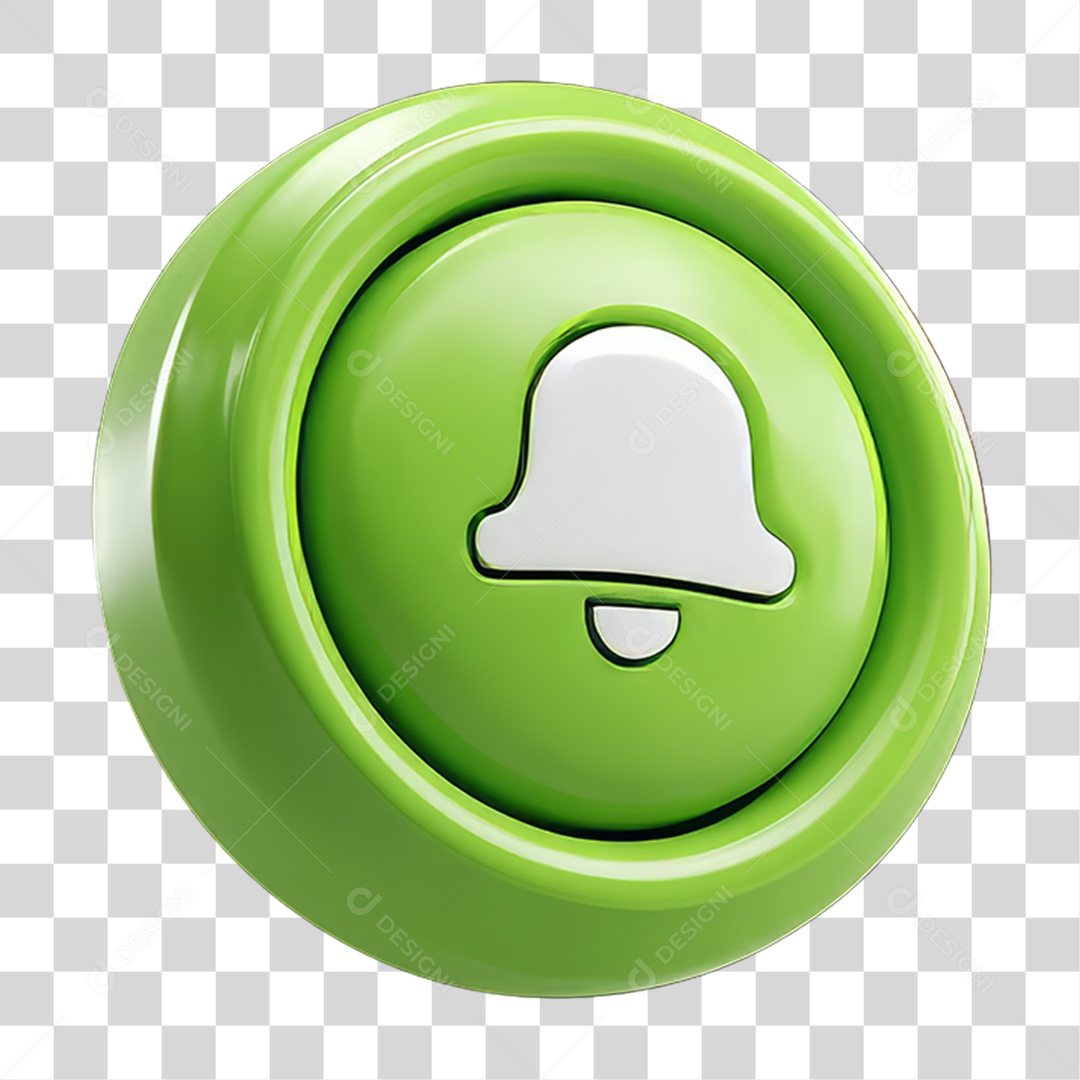 Ícone 3D Sinal Lembrete Sinos PNG Transparente