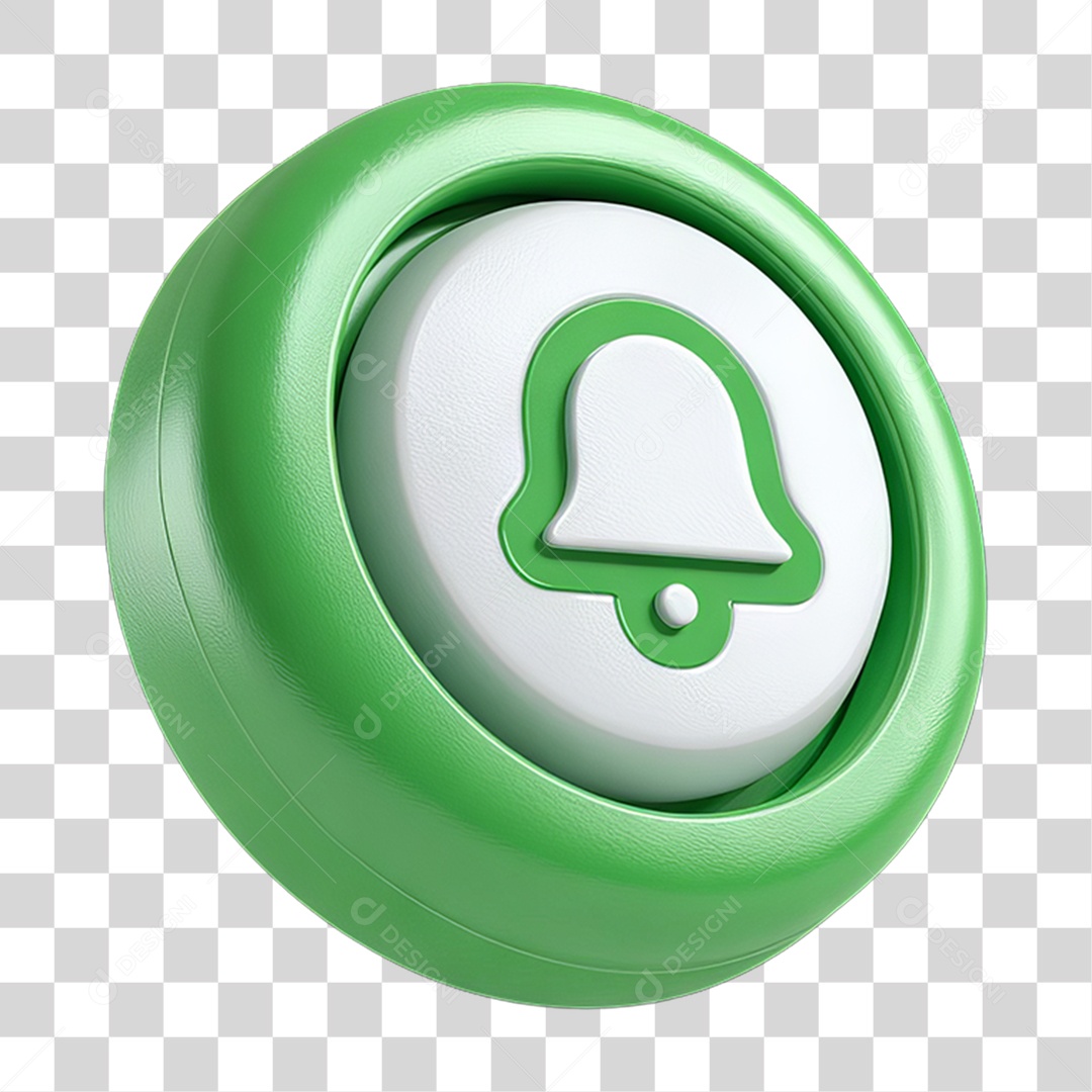 Ícone 3D Sinal Lembrete Sinos PNG Transparente