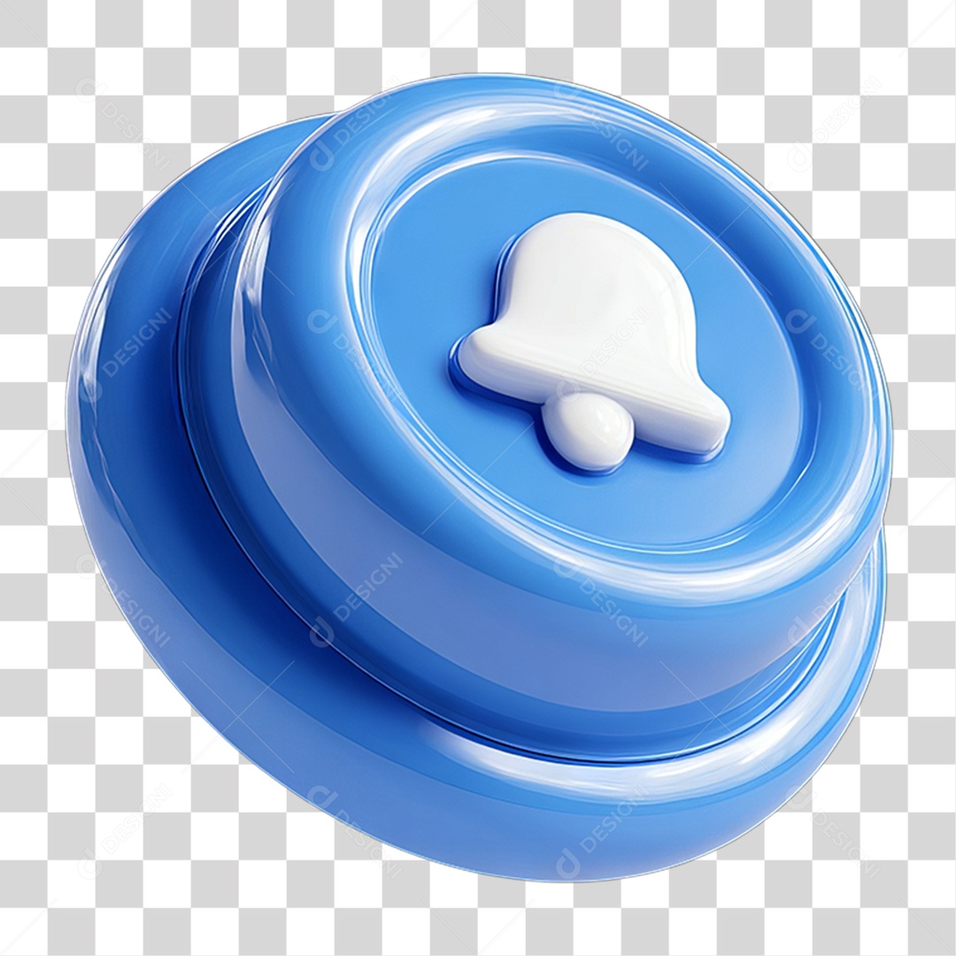 Ícone 3D Sinal Lembrete Sinos PNG Transparente