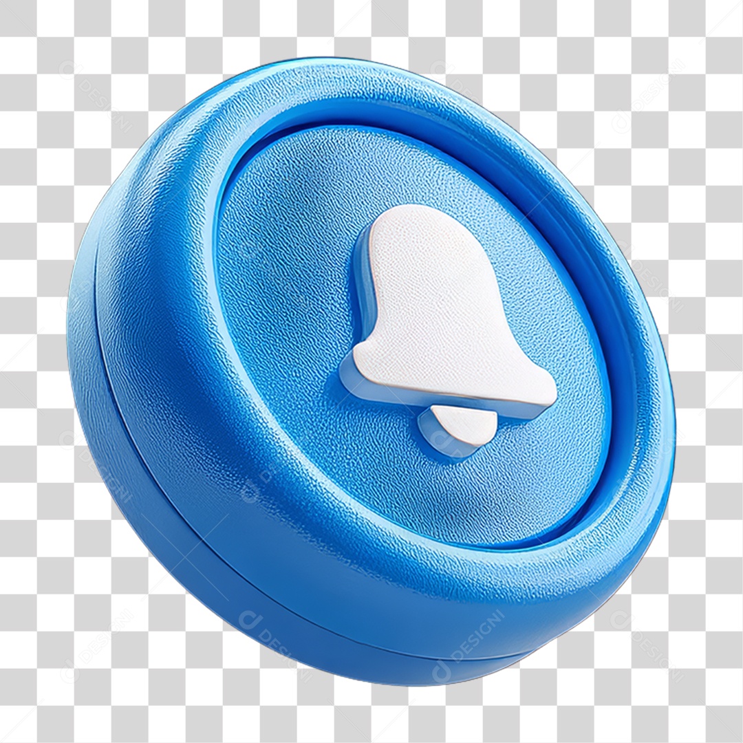Ícone 3D Sinal Lembrete Sinos PNG Transparente