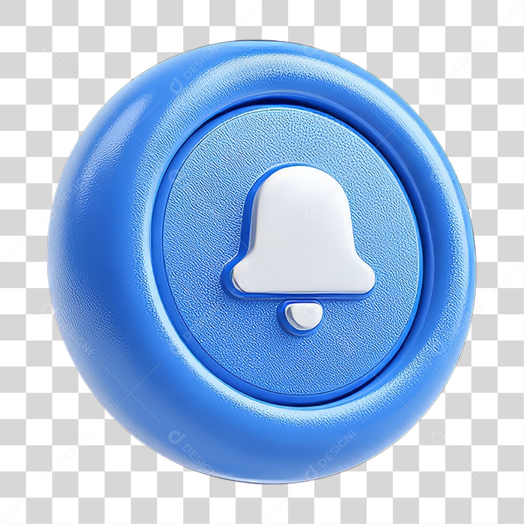 Ícone 3D Sinal Lembrete Sinos PNG Transparente