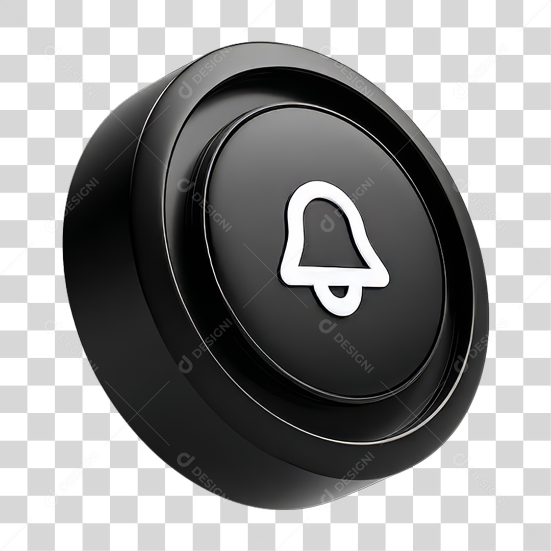 Ícone 3D Sinal Lembrete Sinos PNG Transparente
