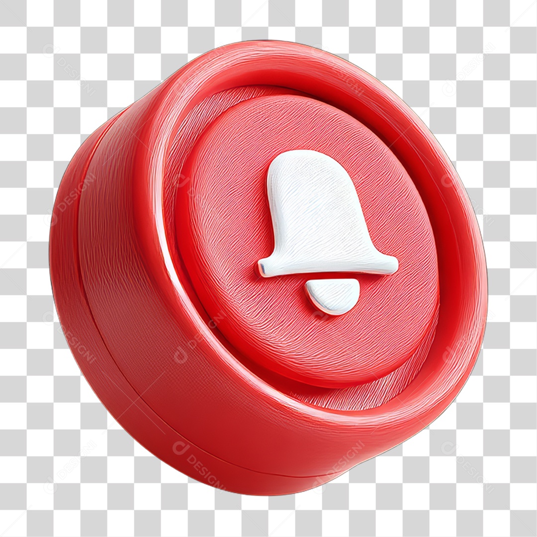 Ícone 3D Sinal Lembrete Sinos PNG Transparente